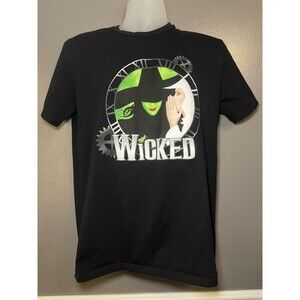 Wicked Defy Gravity Shirt Mens Large Black Broadway Musical Graphic Tee Elphaba